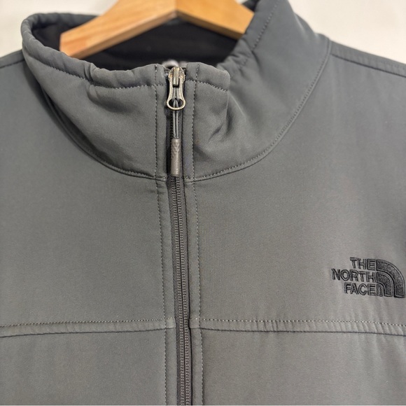 North Face Men's Apex Chrome Thermal Jacket Full Zip Softshell Grey Black Sz XXL - Picture 2 of 16
